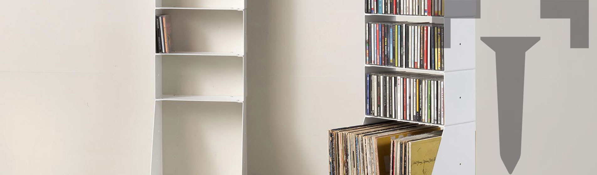 Petite bibliothèque presentoir vinyles