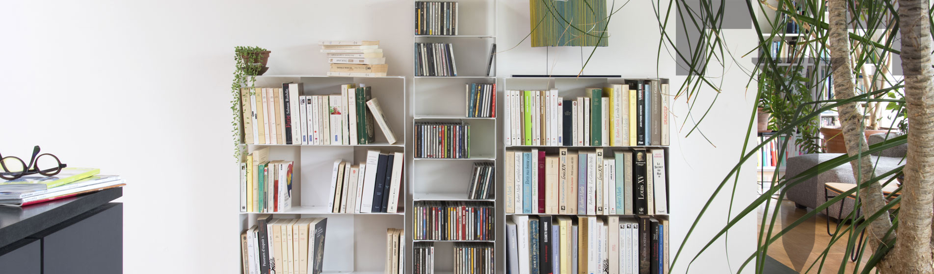 Colonne bibliothèque livres