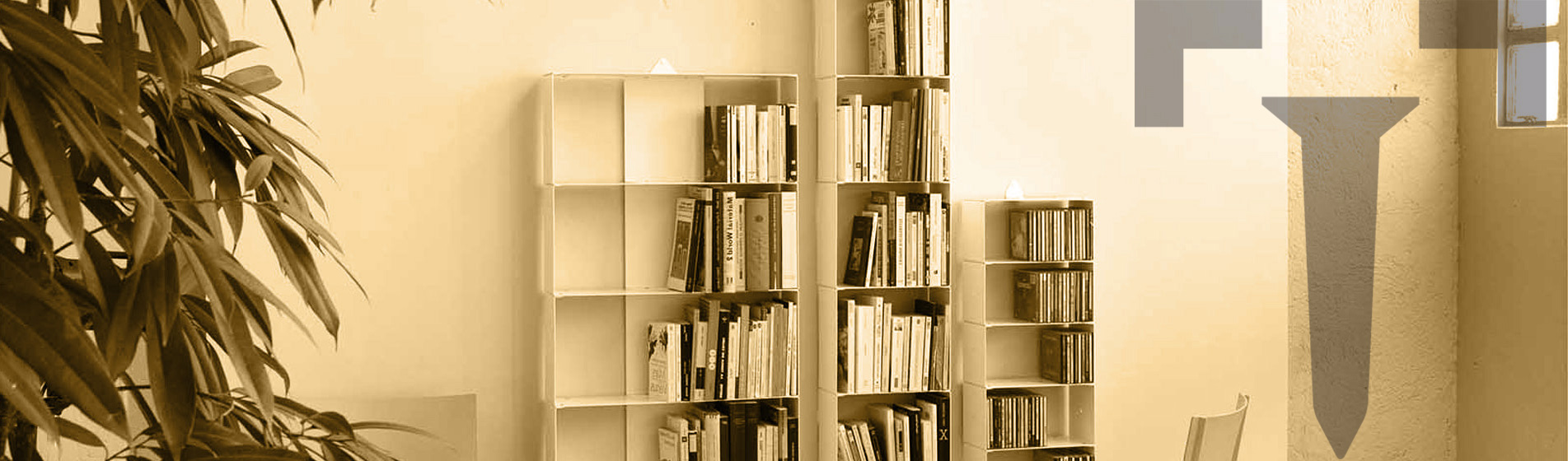 Achat grande bibliothèque suspendue