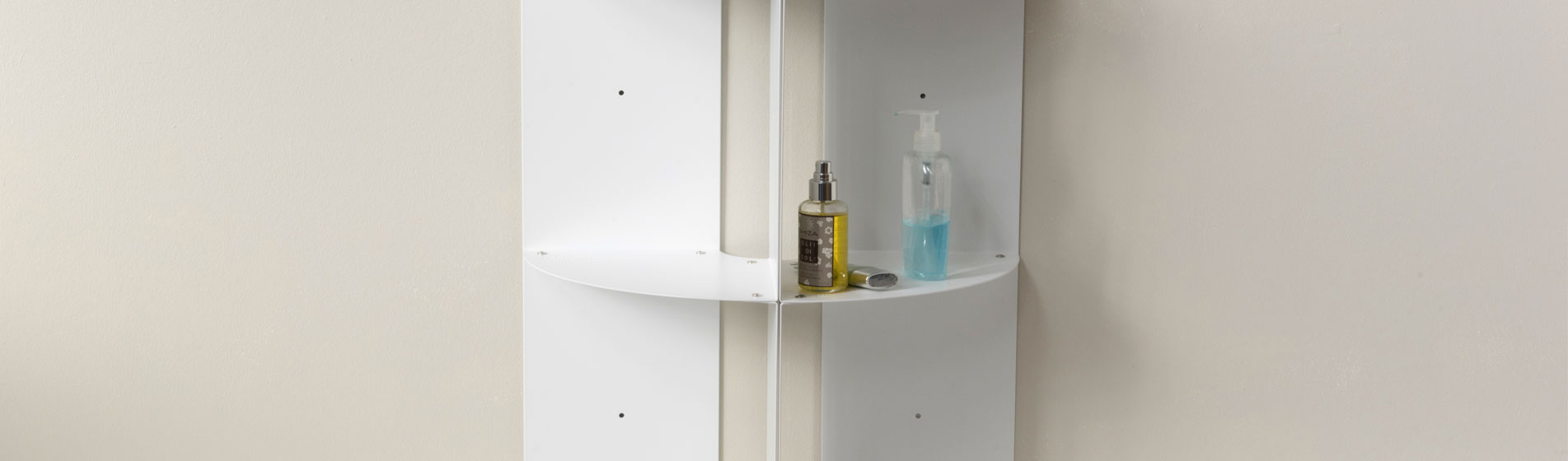 Etagere d'angle grise