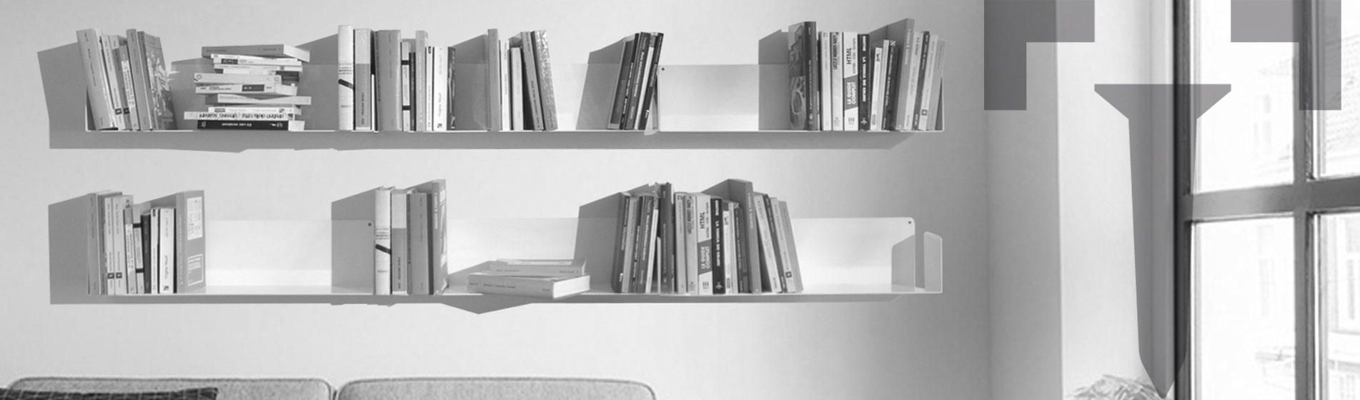 etagere livre fixation invisible Paris