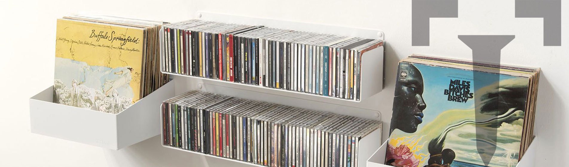 Achat grande étagère range cd blanche