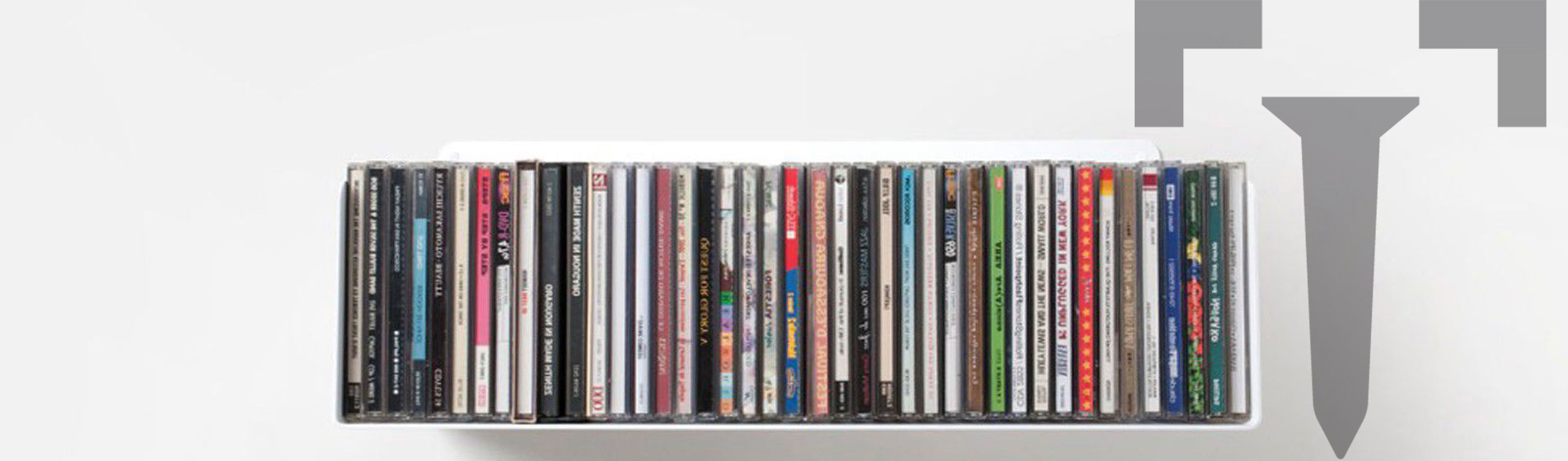 présentoir étagère range CD fixations invisibles Paris