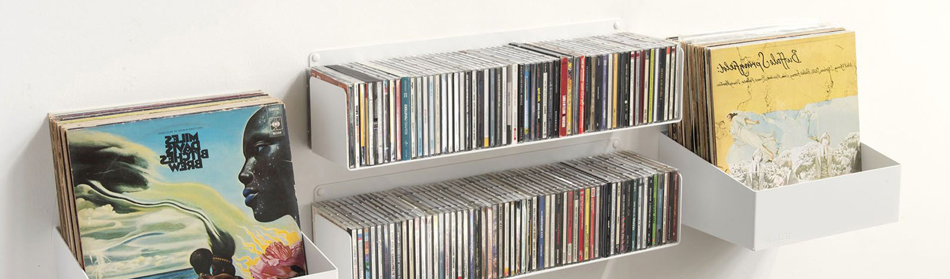 Achat grande étagère range cd blanche