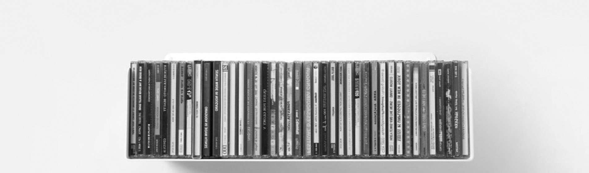 Grande étagère range cd blanche