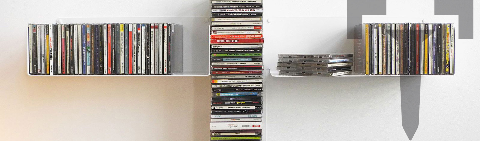 Achat petite étagère range cd design a parete