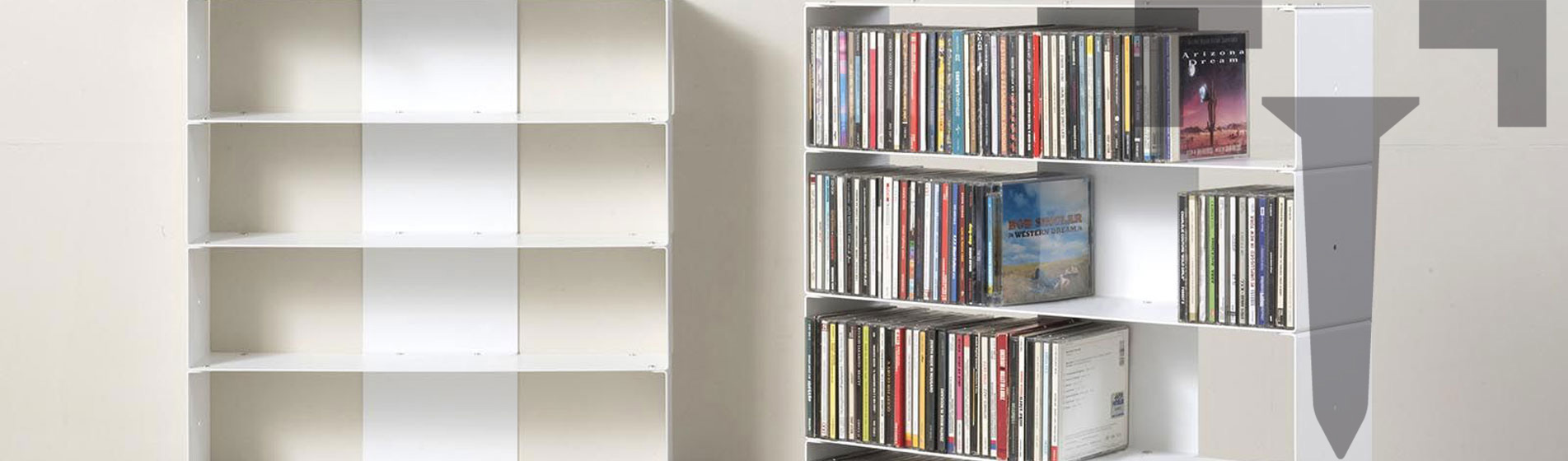 Etagere range cd en fer