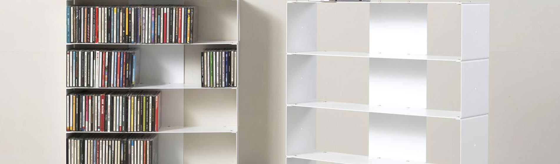 Etagere range cd asymétrique