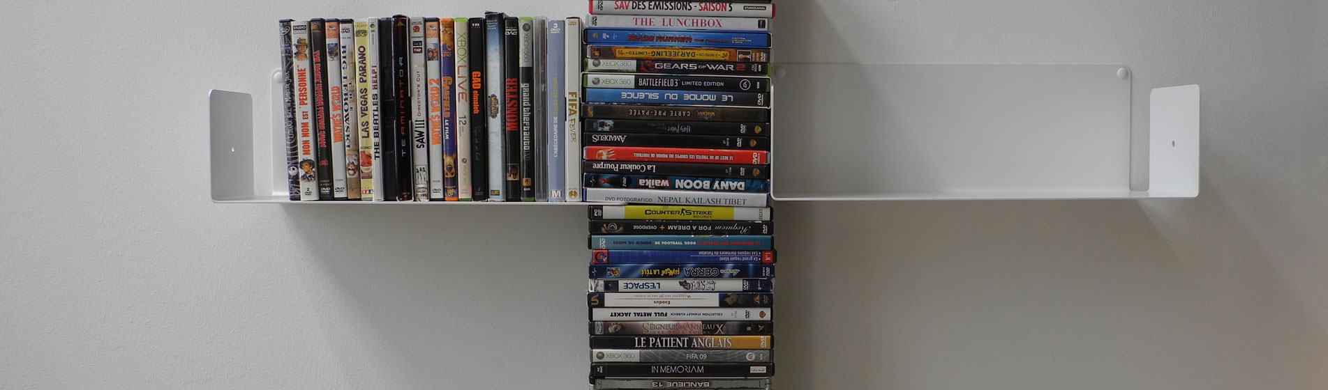 achat étagère range DVD noire Paris