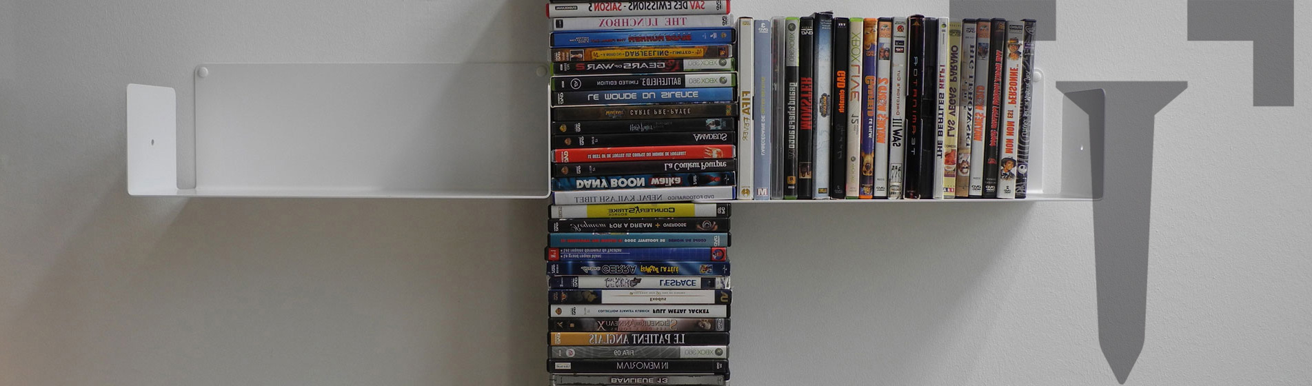 rangement étagère range DVD en fer Paris