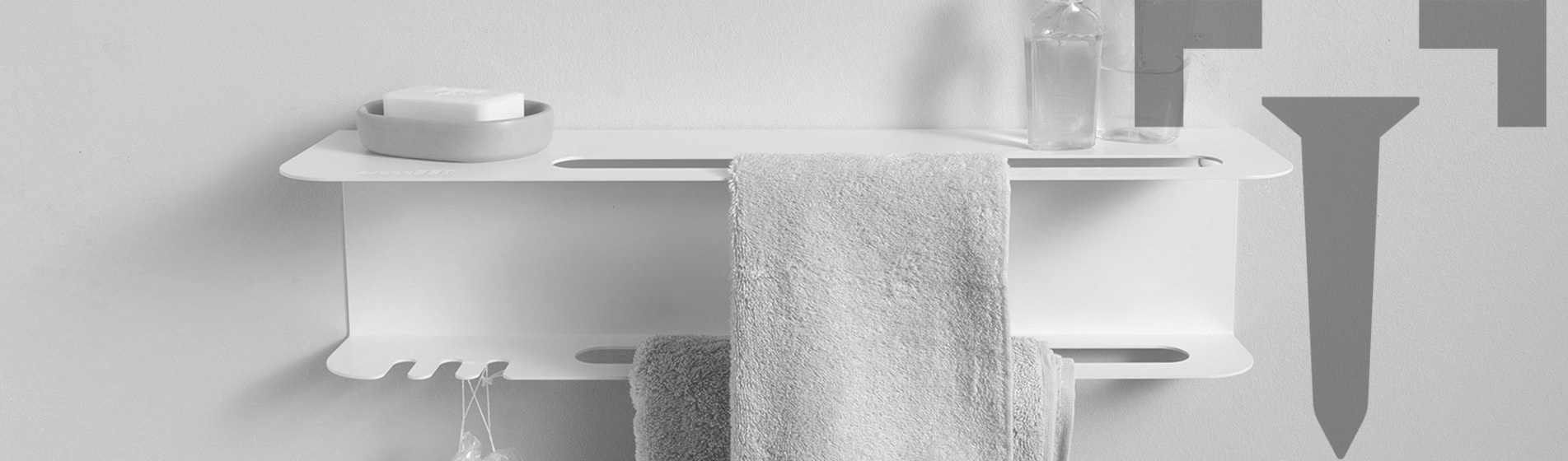 Etagere salle de bain discrete