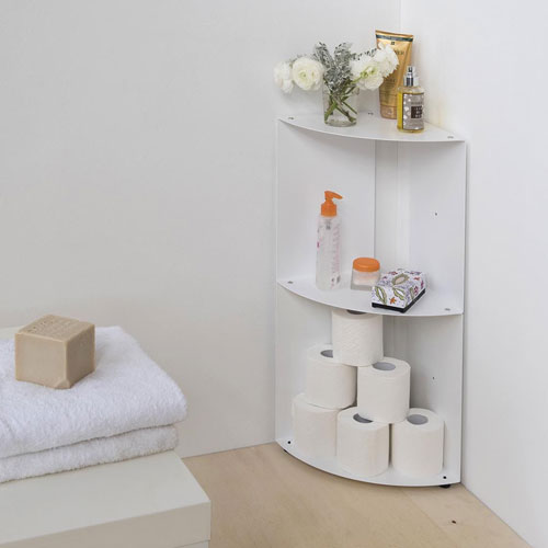 Petite étagère salle de bain noire