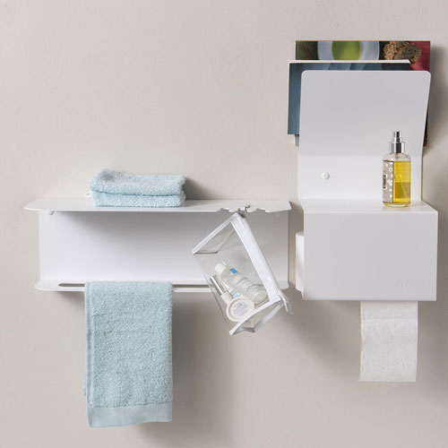 Rangement étagère salle de bain suspendue